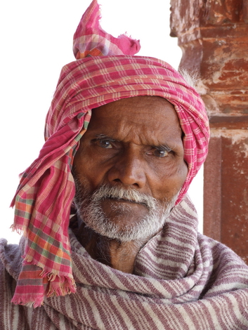 Old guard in Varanassi, India