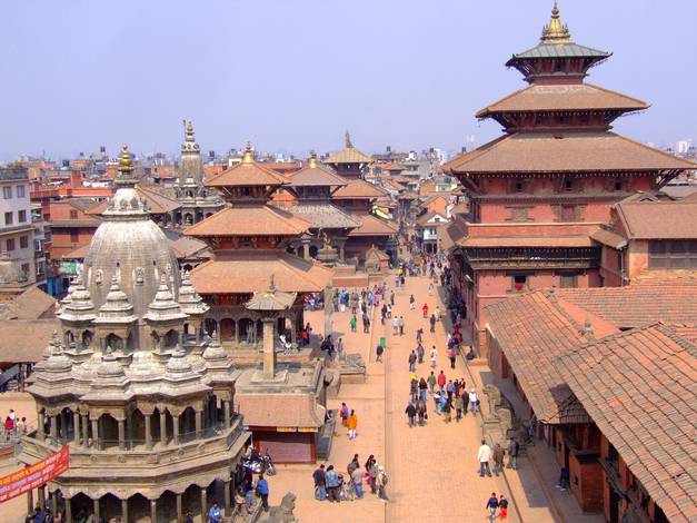 Patan roof top view, nepal